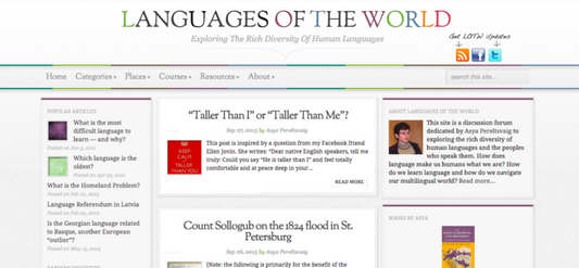 Check out This Blog: Languages of the World